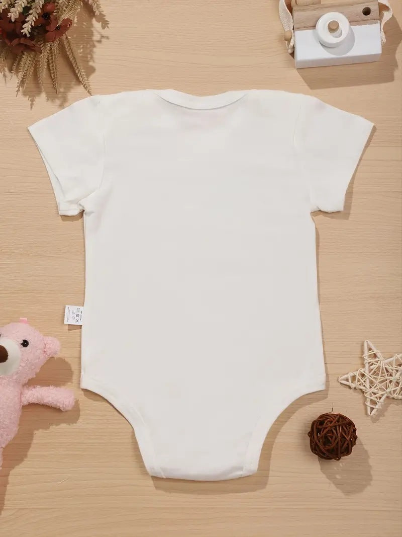 Newborn 0-2 Years Old Baby Breathable Cotton Short Sleeve Romper